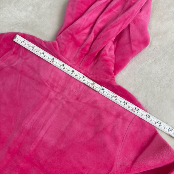 Juicy Couture  Dragonfruit Pink Hoodie Jacket Size 14 With Embroidered Back Logo - Picture 10 of 12